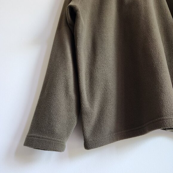 Spyder Pullover Medium Olive Green M Mens BROKEN ZIPPER Polyester Fleece Quarter - Picture 15 of 17